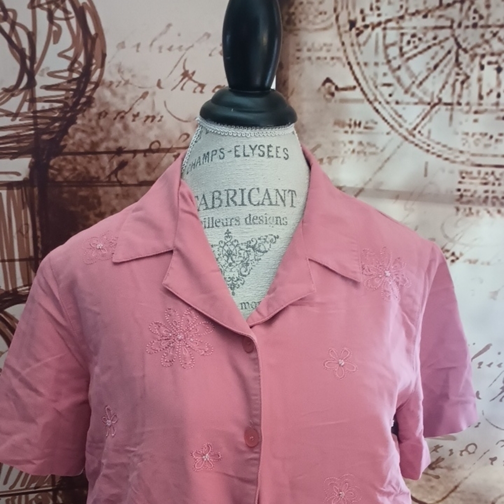 Alfred Dunner Coral Pajama Set - Picture 3 of 4